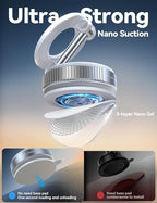 JOYROOM Vacuum Magnetic Car Phone Holder, Strongest Suction Cup 360° Adjustable Magsafe Car Phone Mount, Foldable Cell Phone Holders for Your Car for iPhone 16 Pro Max 15 14 13 12 Plus/Android