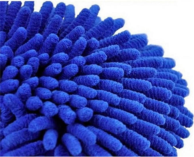 Car Wash Sponge Microfibre Chenille Car Wash Gloves Built in Hand-Strap Cleaning Sponge Mitt