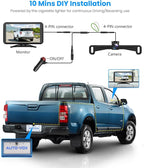 AUTO-VOX Backup Camera for Truck Plug and Play: 4.8" 1080P Stable Signal Clear Night Vision Rear View Camera System, IP69K Waterproof 3X Zoom Back Up Camera for Car SUV Pickup Van