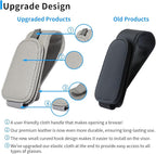 Yuoyar 2 Packs Magnetic Sunglass Holder for Car Visor - Universal Sunglasses Clip for Different Size Eyeglasses - Convenient Interior Car Accessories (Grey)