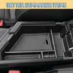 Center Console Insert Tray Compatible with Volkswagen Jetta 2020 2021 2022 2023 2024 2025 2026 Accessories, Armrest Box Organizer Storage Tray for 2020-2026 Jetta S/SE/SEL/Sport/GLI, Black