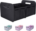 titiyiof Trunk Organizer For Suv & Sedan,Car Organizers and Storage, Waterproof Collapsible & Adjustable Straps,35L Sturdy Car Organization for Car Accessories, Tools,Sundries,2 Compartment（Black）