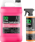 3D Orange Degreaser + Pink Car Soap – Complete Car Wash & Degreasing Kit with Citrus Cleaner & pH-Balanced Soap