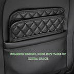 Car Seat Back Organizer, Waterproof Leather Hanging Backseat Organizer with Storage Pockets, Large Capacity Auto Trash Bag Collapsible Document Holder for Most Vehicles