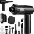 Car Vacuum Portable Cordless with 16000PA Ultra Suction 4-in-1 Foldable Air Duster & Brushless Motor Rechargeable Handheld Vacuum for Pet Hair, Car Seats, Home & Office Cleaning