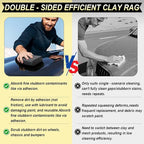 Car Wash Sponge,Dual Sided Car Clay Scrubber for Fast and Effective Removal of Paint,Light Overspray So On,Scrubbing and Clay Work,2-Pack