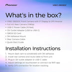Pioneer VREC-Z820DC Dual Dash Cam Front and Rear Car Camera - Premium 4K Camera, AI-ISP Starvis Night Vision, 139 Degree Wide Lens, ADAS Safety Alerts, Built in GPS, Impact Detection, 24/7 Coverage