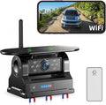 eRapta Wireless Backup Camera, WiFi Magnetic Solar Rear/Front View Camera with BSD, Li-ion Battery, Night Vision for Hitching Gooseneck Horse Boat Travel Trailer/Fifth Wheels/RV/Camper for iPhone
