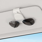 Sotfamily Sunglass Holder for Car Visor, Suede Cloth Magnetic Sunglass Organizer for Car Accessories, 2 Packs, White