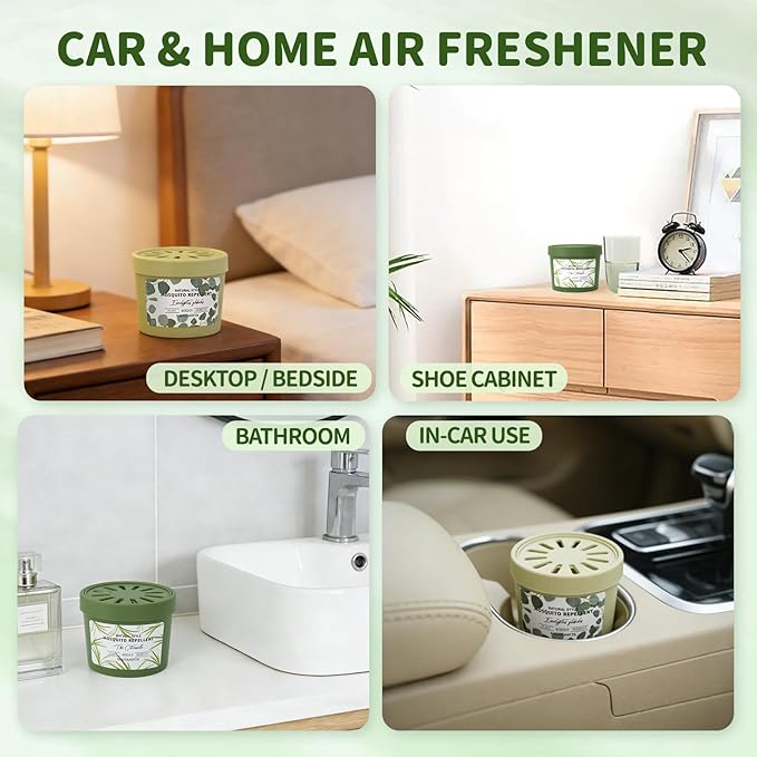 Diffusers for Home Lemon Scent 2 Pack, Bathroom Diffuser Round Shape for Office, Air Freshener Diffuser Gel Leak-Proof Car & Room, Bathroom Scent Diffuser for Friends and Family