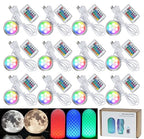 Remote Control RGB LED Lamp Kit 001 with Color Memory Function for Bambu Lab Multicolor RGB Makerworld and Anycubic Makeronline 3DPrint DIY Hardware Model Parts 5V USB Powered (12PCS)
