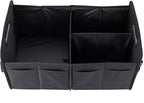 AOKJOY Car Trunk Organizer Car Storage Organizer Collapsible Multi Compartment Car Organizer Adjustable Straps Car Organizer for SUV(Black)