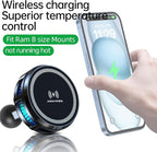 Xik Magnetic Cooling Wireless Charger Phone Holder with 1" Ball for Magsafe iPhone, [17-25mm Ball],Compatible with RAM B Size Mounts Double Socket Arm