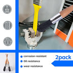 Wesquer Parts Cleaning Brush Home and Auto Use Parts Cleaner Brush Solvent Brush for Cleaning Auto Engine Parts, Clean Motors, Metal Parts, Machinery (Balck 2pcs)