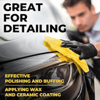 Super Soft Microfiber Towels for Cars - Edgeless - 6pk (12”x12”) - Premium Scratch-Free Towel - Great for Drying, Detailing, Polishing, Buffing - Ultra Absorbent Microfiber Cleaning Cloths for Car