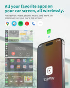 OTTOCAST Mini Cube 3.0 Wireless Carplay Adapter & Android Auto Wireless Adapter Silver (2-in-1) – Plug & Play for iPhone & Samsung/Android Phones, Two Phones Memory, Auto-Reconnect, Stable 5GHz WiFi