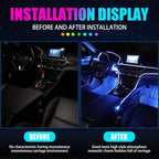 Miytsya 1 PC Car LED Strip Lights, 16 Million Colors 5 in 1 with 236 inches Fiber Optic, Multicolor RGB Car Interior Lights Automobile Ambient Neon Lighting Kit (Multicolored)
