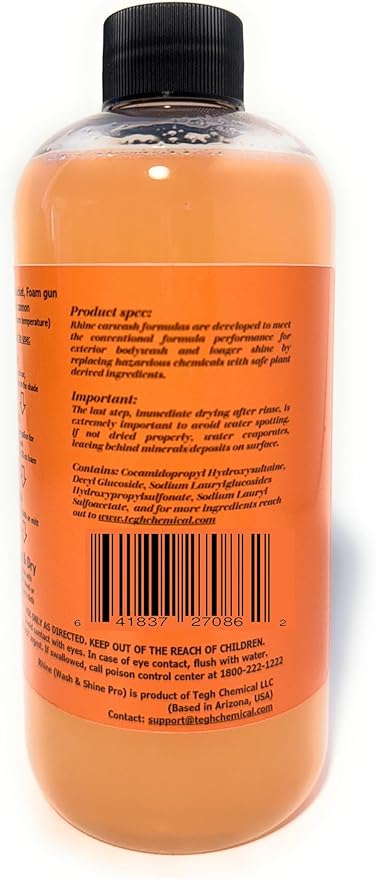 Plant-based Eco-friendly Car Wash Soap, Non-Toxic, High-Foam, Concentrated Premium soap with rinse & no-rinse options