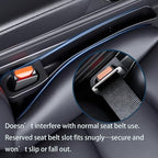 Seat Gap Filler for Tesla-Compatible Models – No More Lost Items, Custom Fit for Model Y & Model 3 (2020–2026), TPE Organizer with Storage, Easy Install, 2 Pack, Black