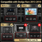Android 13 Car Radio for Dodge RAM 1500 2500 3500 2013-2018 with Wireless CarPlay Android Auto, 9'' Touch Screen Radio Replacement 2G Ram 32G ROM(Only fit Manual AC)