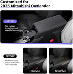 LUWU Center Console Cover Hidden Storage Box Compatible with 2025 Mitsubishi Outlander Silicon Material [2 in 1 Design] Armrest Cover Center Console Hidden Organizer Box (NOT for Outlander PHEV&Sport)