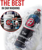 Adam's Polishes Car Shampoo Washing Bundle - pH Best Car Wash Soap For Snow Foam Cannon, Foam Gun, For Pressure Washer & 5 Gallon Wash Bucket | Powerful Safe Spot Free Car Cleaning Liquid Auto De