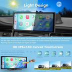 CARPURIDE W125S 11.26 Inch HD Wireless Carplay & Android Auto Screen, 4K +1080P+1080P Dash Camera for Cars with 64GB Card, with Loop Recording, Bluetooth, Voice Control, GPS, FM, Super Link