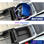 SXCY 2PCS for 2025 2026 Hyundai Tucson Center Console Organizer for Hyundai Tucson (Limited) Accessories 2025 2026 Tucson Limited Console Tray 2025 2026 Tucson Console Organizer(Double-Deck Design)