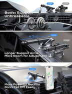 CHGeek Wireless Car Charger, 2026 Upgrade 15W Fast Charging Auto Clamping Car Phone Holder Charger, Phone Holders for car Mount, fit for iPhone 17 16 15 14 13 Mini Pro Max XR,Samsung Galaxy S26 Ultra