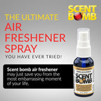 Scent Bomb Air Freshener Spray, Long-Lasting Odor Eliminator - Effective Deodorizer for Home & Car, Fresh Room Spray for Kitchen, Bathroom & Smell Neutralizer - 1 oz Pack of 4, Vanilla-liscious Scent