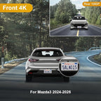 Fitcamx Front 4K+Rear 1080P Dash Cam Adapts for Mazda 3 2024-2026 (Connects to Sunroof/OBD), Integrated OEM Look, Dual HD Video, WiFi & APP, Loop Recording, Parking Sensor, Easy to Use, 128GB Card