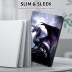 for Kindle Paperwhite Case,6.8" Kindle Paperwhite 11th Generation Case and Kindle Paperwhite Signature Edition,Leather Slim Adjustable Stand Cover with Auto Wake/Sleep,Cool Purple Dragon
