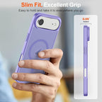 SUPFINE Magnetic for iPhone Air Case (Compatible with MagSafe)(Military Grade Drop Protection) Slim Translucent Matte Shockproof with Anti-Fingerprint Phone Cover for 17 Air,Purple
