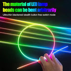 HMYC Car Interior Ambient Lights,18 in 1 128 Colorful LED Acrylic Fiber Optic Strip,Universal Multiple Modes Decoration Atmosphere with Music Sync Rhythm,APP Control,RGB Neon Lighting for All Cars