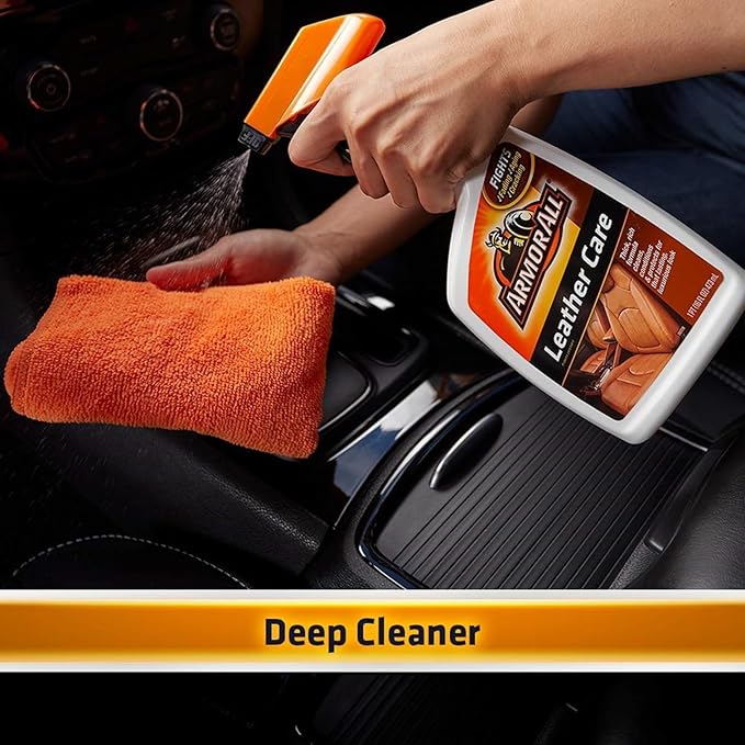 Armor All Car Leather Care Spray, Leather Cleaner and Protectant for Cars, Trucks and Motorcycles, 16 Fl Oz