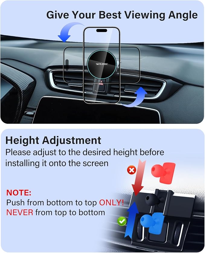 Phone Holder for Toyota Corolla 2020-2025/Corolla Cross Hybrid Hatchback 2022-2025 Accessories Car Magnetic Phone Mount Compatible with MagSafe, Strong Magnets Fast Wireless Charger Cell Phone Base