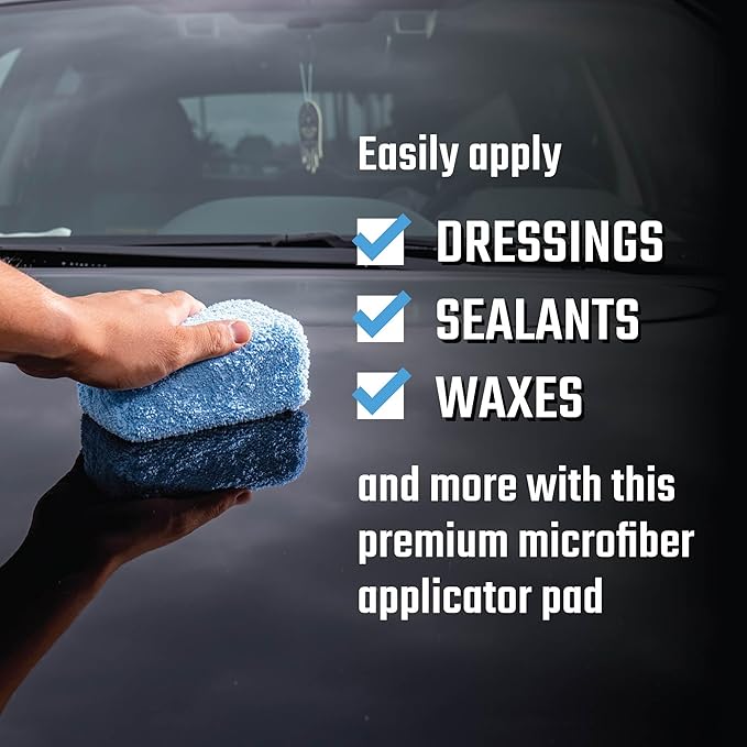 Chemical Guys Premium Grade Microfiber Applicator Pads - 2 Pack - Ultra-Soft Foam Core Detailing Pads for Wax, Sealant, Dressing, Interior & Exterior Car Care (MIC_292_02)