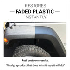 CAR GUYS Plastic Restorer | Bring Plastic, Rubber, and Vinyl Back to Life! | User Friendly Trim Restorer | Safe Auto Detailing Supplies | 8 Oz Kit with Foam Applicator