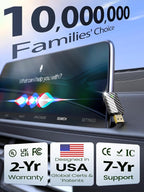 Mini Wireless CarPlay Adapter for iPhone & Android Auto (2026 Upgrade), No Delay, Fast & Stable Connection, Plug & Play, Converts Wired to Wireless Carplay Dongle for 2016+ Cars, USB-A/Type-C Port