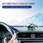 Car Air Freshener, Helicopter Solar Energy Rotating Aromatherapy Al Alloy Diffuser,Long-Lasting Fragrance, Interior Decoration Accessories Diffuser for Car and Home（Blue）
