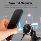 15W Magnetic Wireless Charging Phone Holder for RAM Mounts, 1" (25mm) Ball Mount for Magsafe iPhone 17/16/15/14/13/12 Series, Compatible with RAM B Size Double Socket Arm