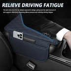 Stacool Upgraded Car Center Console Cover,Microfiber Leather Car Armrest Cover Cushion with 2 Storage Bags,Universal Car Armrest Storage Box (Blue)
