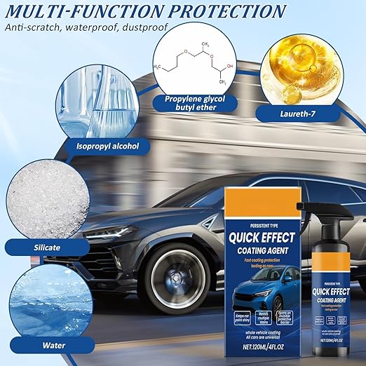 Car Quick Coating Spray, 2-Pack, Advanced Paint Protection, Vehicle Detailing Shine
