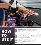 Quik Interior Detailer Wipes 30 ct Bundle with Microfiber Cloth - Car Interior Cleaner for Dashboards, Seats, and More - Multi-Surface Cleaner Car Wipes for a Detailed Look - (4 Items)
