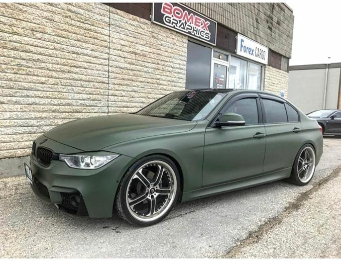 3M Car Wrap Roll 2080 Matte Military Green | M26 | (5ft x 10ft (50 Sq/ft)) | Automotive Vinyl Wrap for Cars - Car Interior Wrap & Exterior | w/Free Instawraps Pro Glove