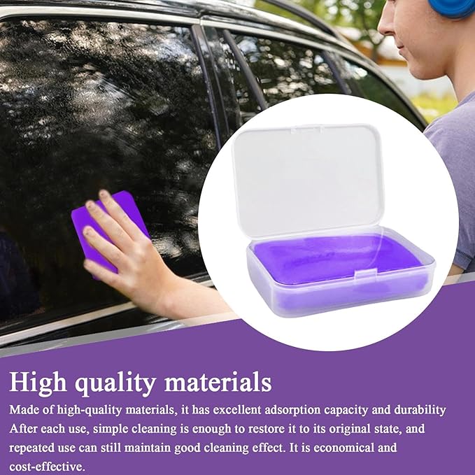 Car Clay Bar - purrple Auto Detailing Magic Clay Bars | Auto Clean Wash Bars | Car Wash Mud | Auto Glass Cleaner | Car Detailing Clay | Car Interior Detailing Kits for Cleaning Cars