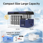 BODEGACOOLER 12 Volt Car Refrigerator, 42QT(40L) IPX4 Waterproof Electric Cooler, 31dB Ultra-Quiet Car Fridge APP Control with 12/24V DC 110-240V AC, -4℉~68℉, Portable for Truck RV Camping, Travel