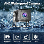 9 Inch DVR Car Monitor Dual Backup Camera Kit HD 1080P Night Vision IP69 Waterproof Rear View Cam 2 Split Screen Back Up Camera Kit for Car/Truck/Trailer/RV/Pickup 12-35V with 32G SD Card