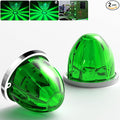 BJZ 2Pcs Green Watermelon LED Strobe+Constant Marker Lights Dual Function Watermelon-Shaped Side Marker Clearance Tail Top Cap Roof Lights for Trailer Truck Semi-Trailer Heavy-Duty Truck Bus Van