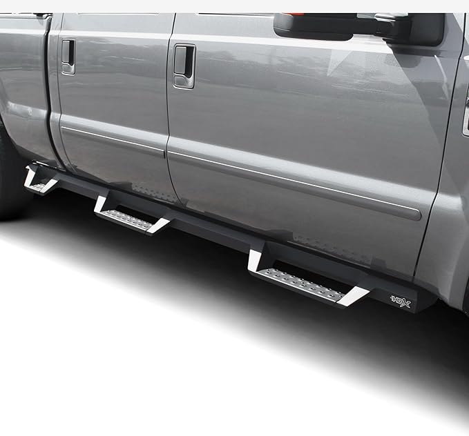 Westin 56-534015 HDX Drop Wheel to Wheel Nerf Bars fits 1999-2016 F250 F350 F450 F550 Crew Cab 6'75" Bed Textured Black Pair